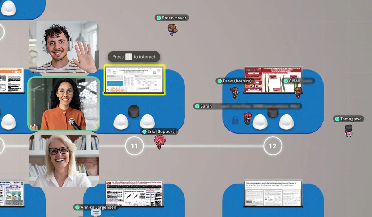 An image of several avatars in an office